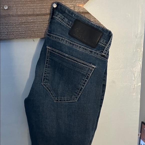 Dark Blue Jeans with Floral Accents - Picture 3 of 6